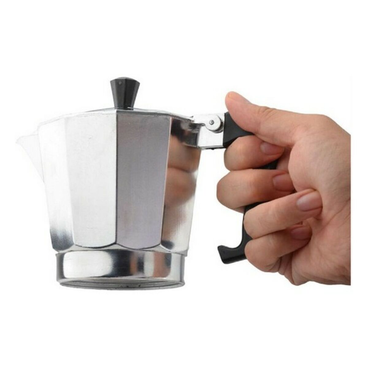 Italiensk Kaffekande Haeger Moka Aluminium