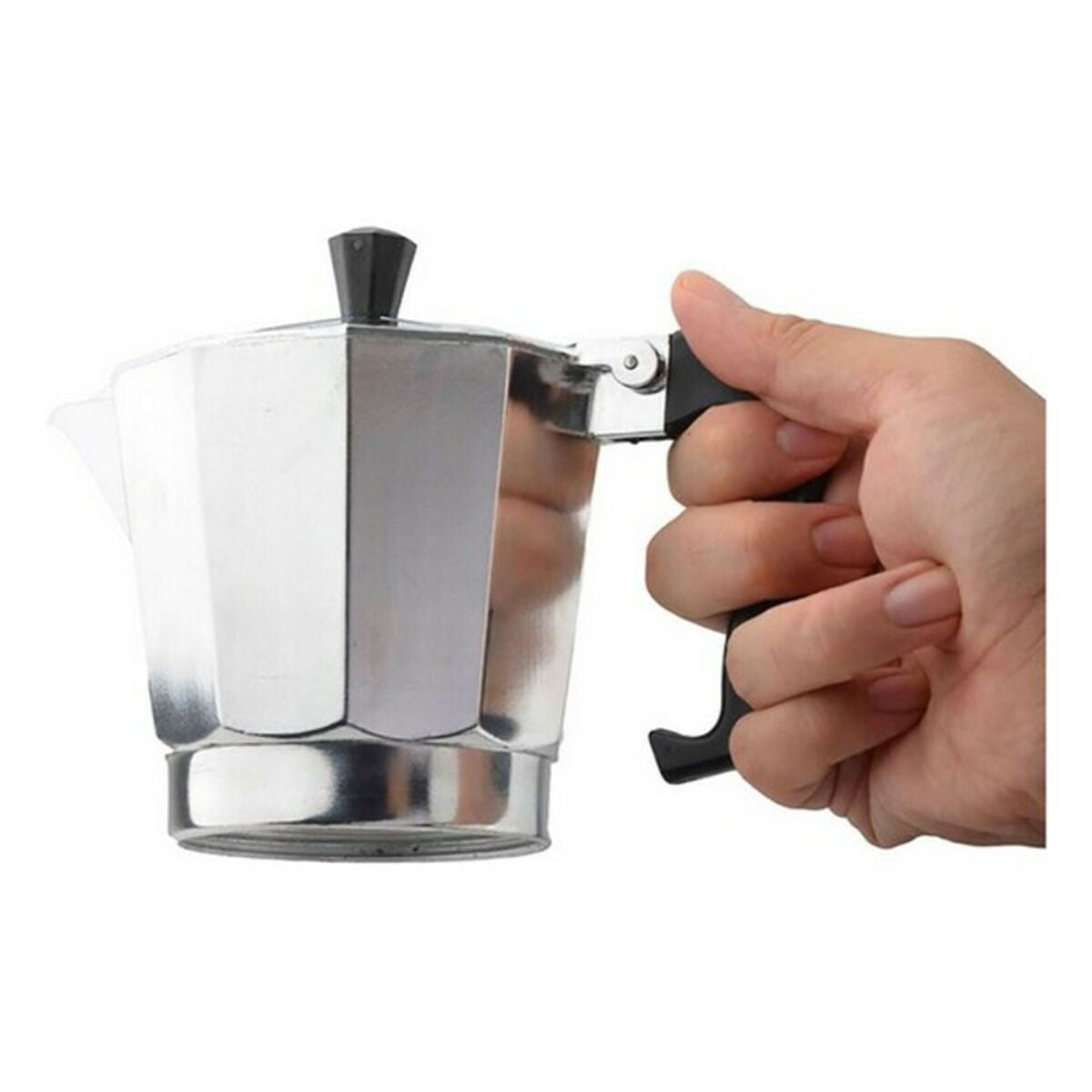 Italiensk Kaffekande Haeger Moka Aluminium