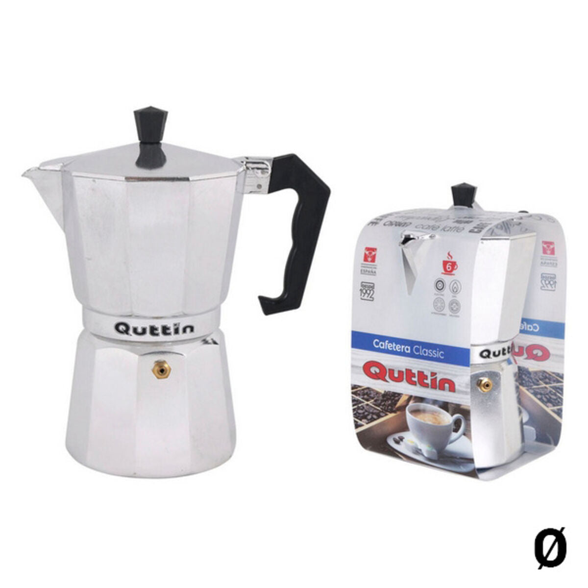 Italiensk Kaffekande Quttin Aluminium Rustfrit stål